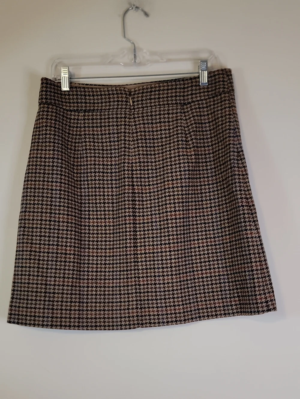 J. Crew Pink and Black Houndstooth Mini Skirt NWOT